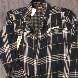 Reversible boys size 12 cotton plaid shirt